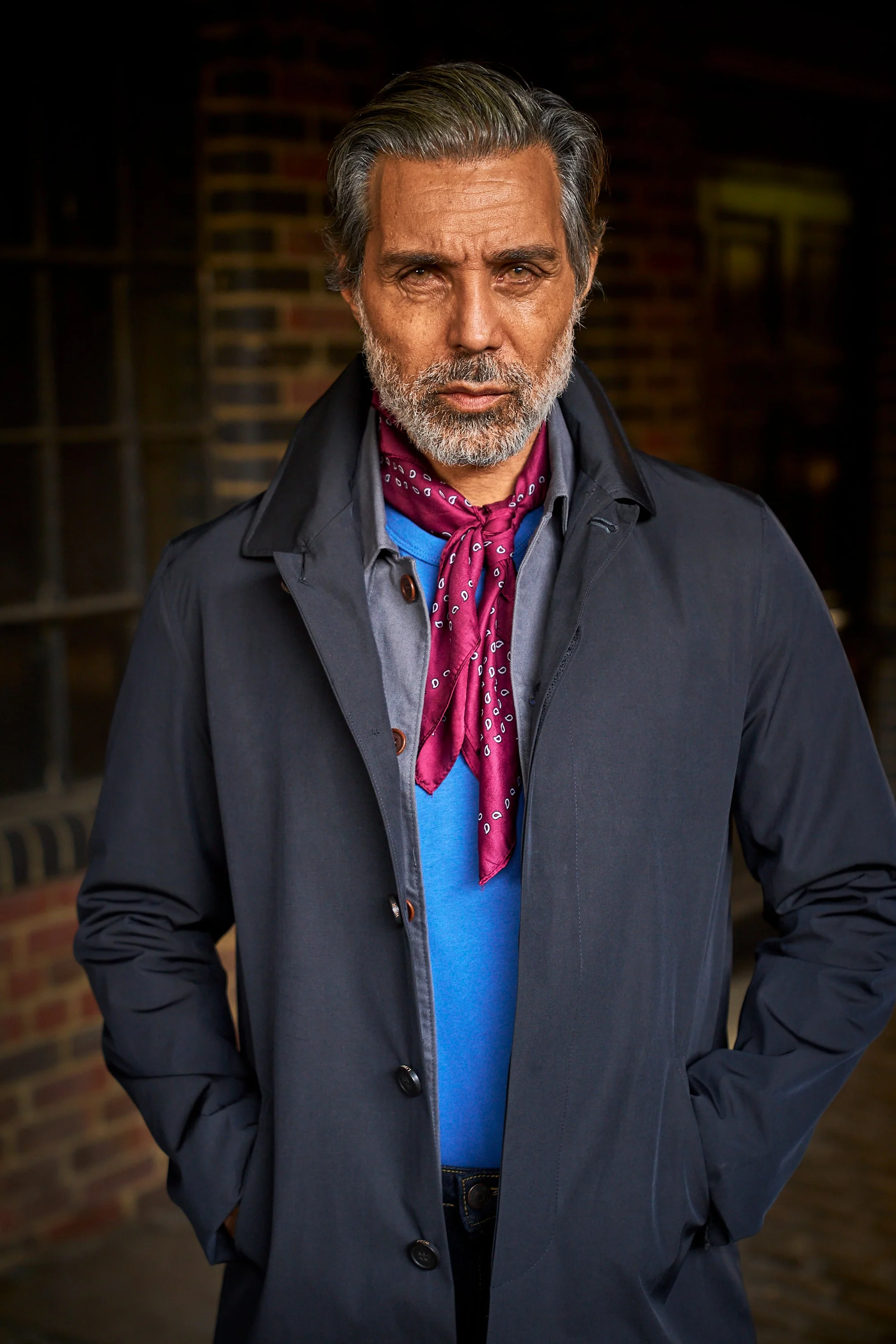 London Spring Lined Rain Mac - Navy Blue - Image 3
