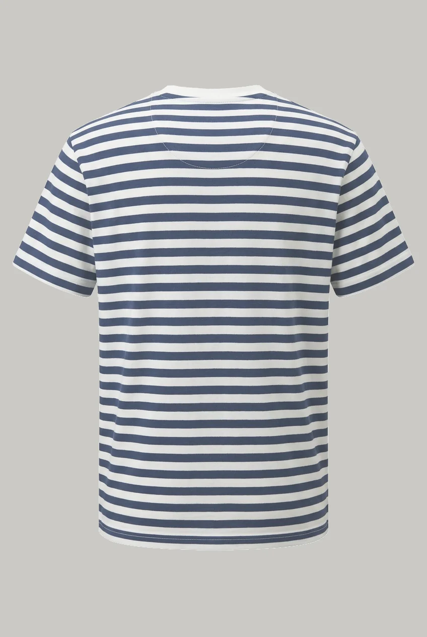 Pirata- Stripe T-Shirt - Blue Ecru - Image 4