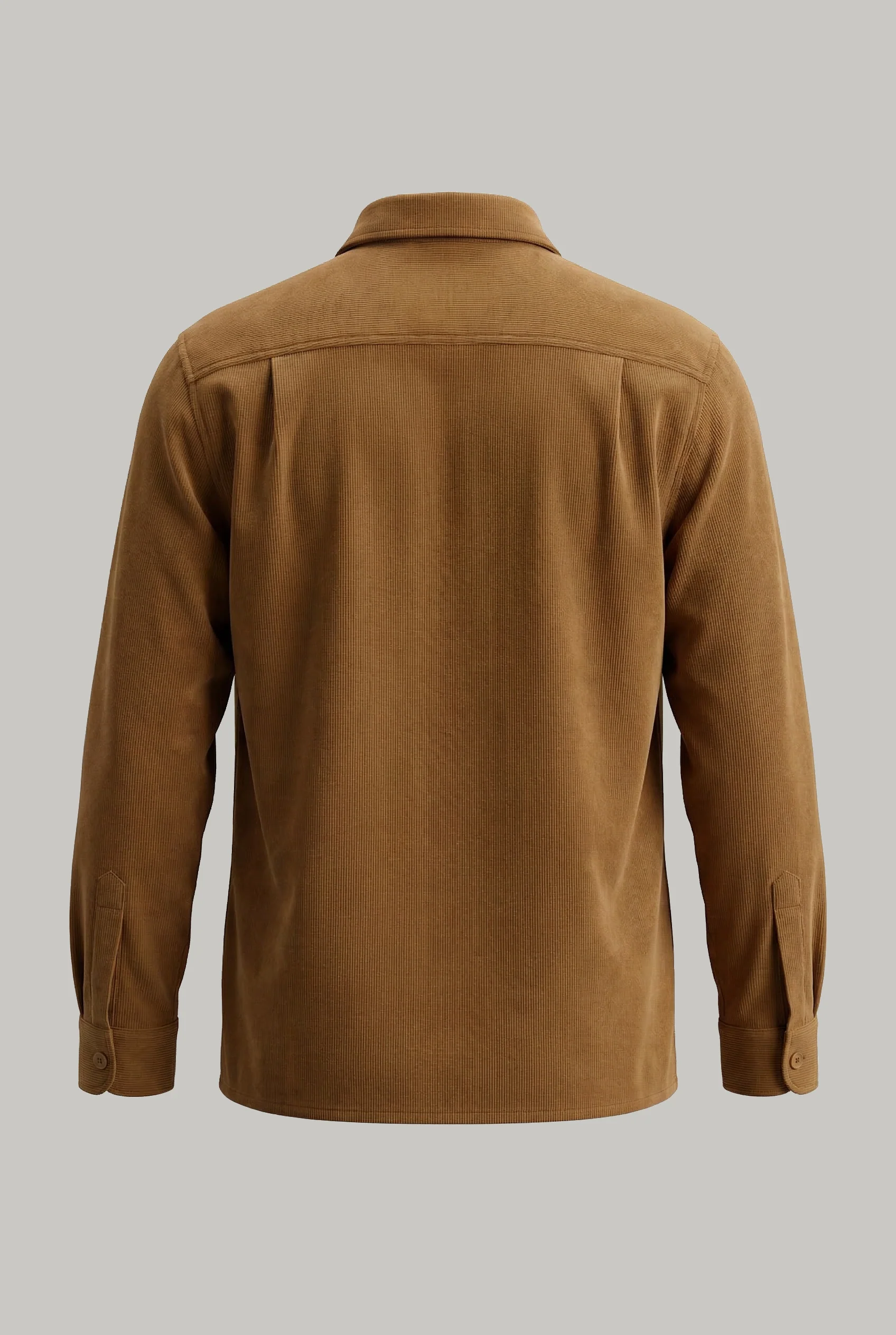 Roman Shirt Top Pockets - Fine Cord Camel - Image 2