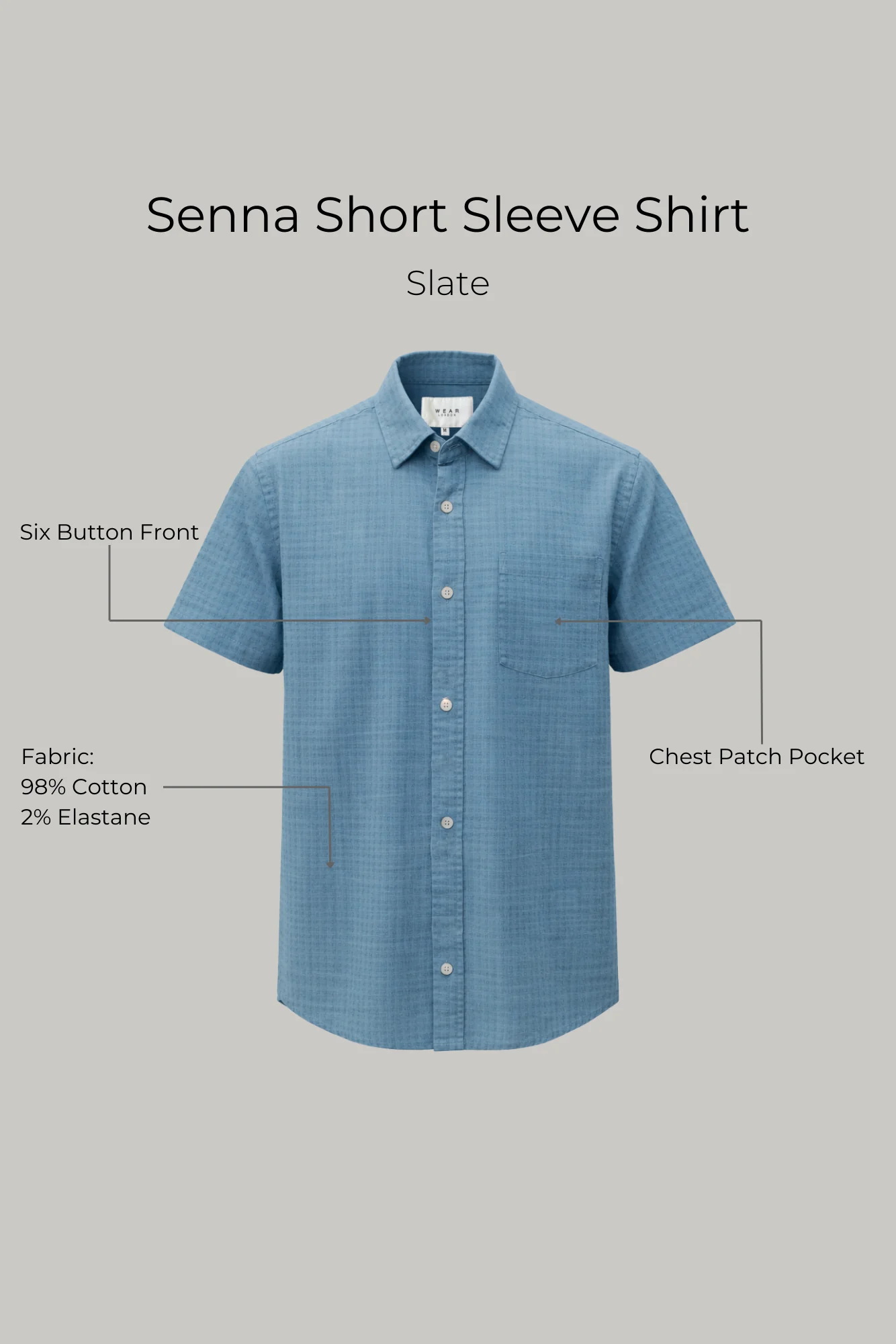 Senna Short Sleeve Shirt - Slate - Image 3