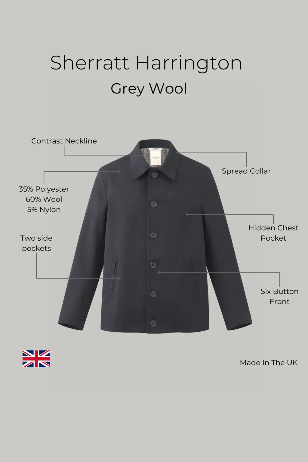Sherratt Harrington - Grey wool - Image 3