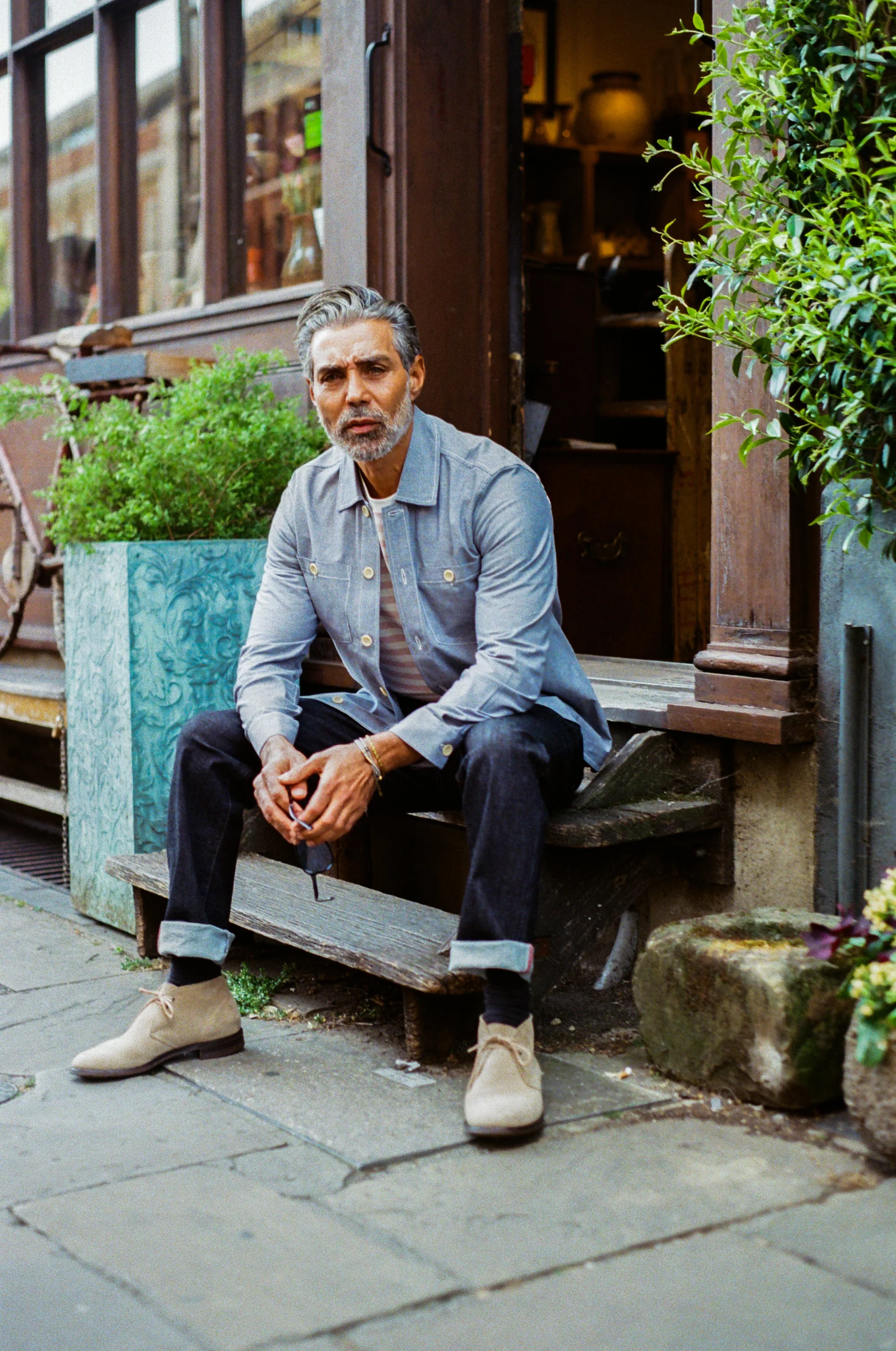 Simpson Shirt - Plain Chambray Denim - Image 3