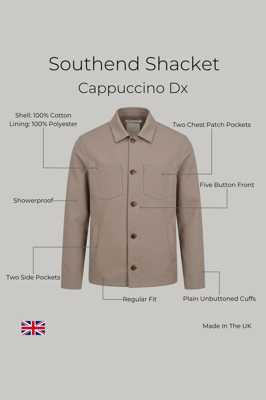 Southend Shacket - Cappuccino Dx - Image 3
