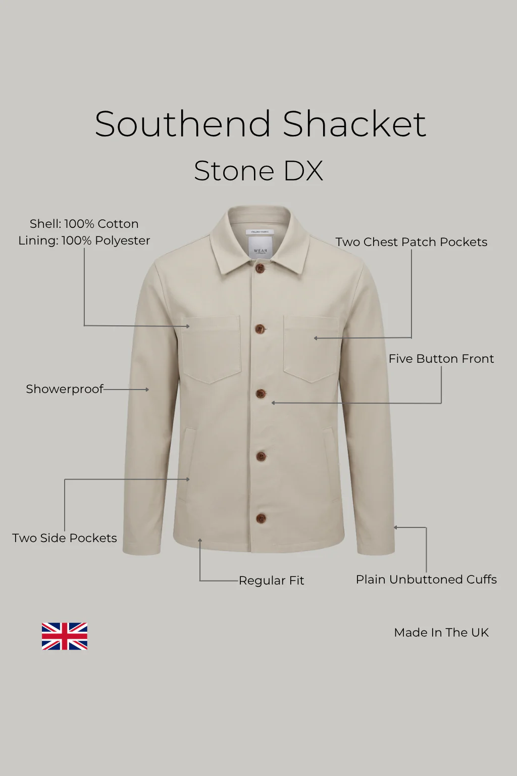 Southend Shacket - Stone Dx - Image 5