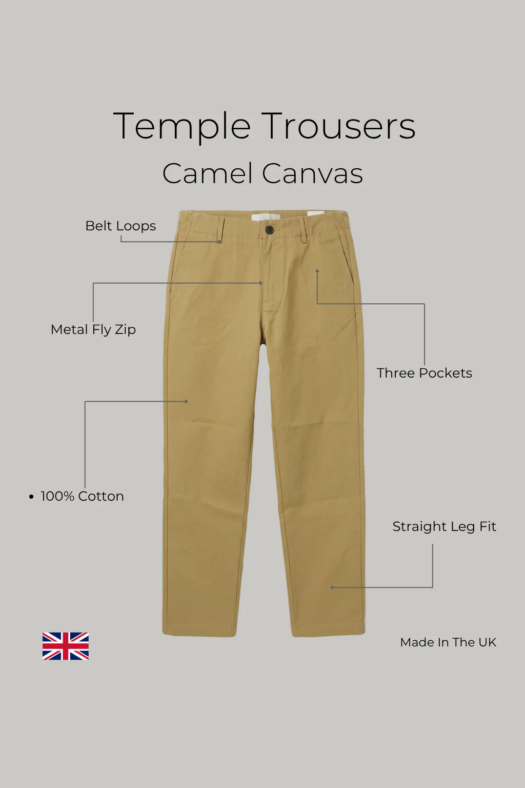 Temple Trouser - Camel Canvas - Image 5