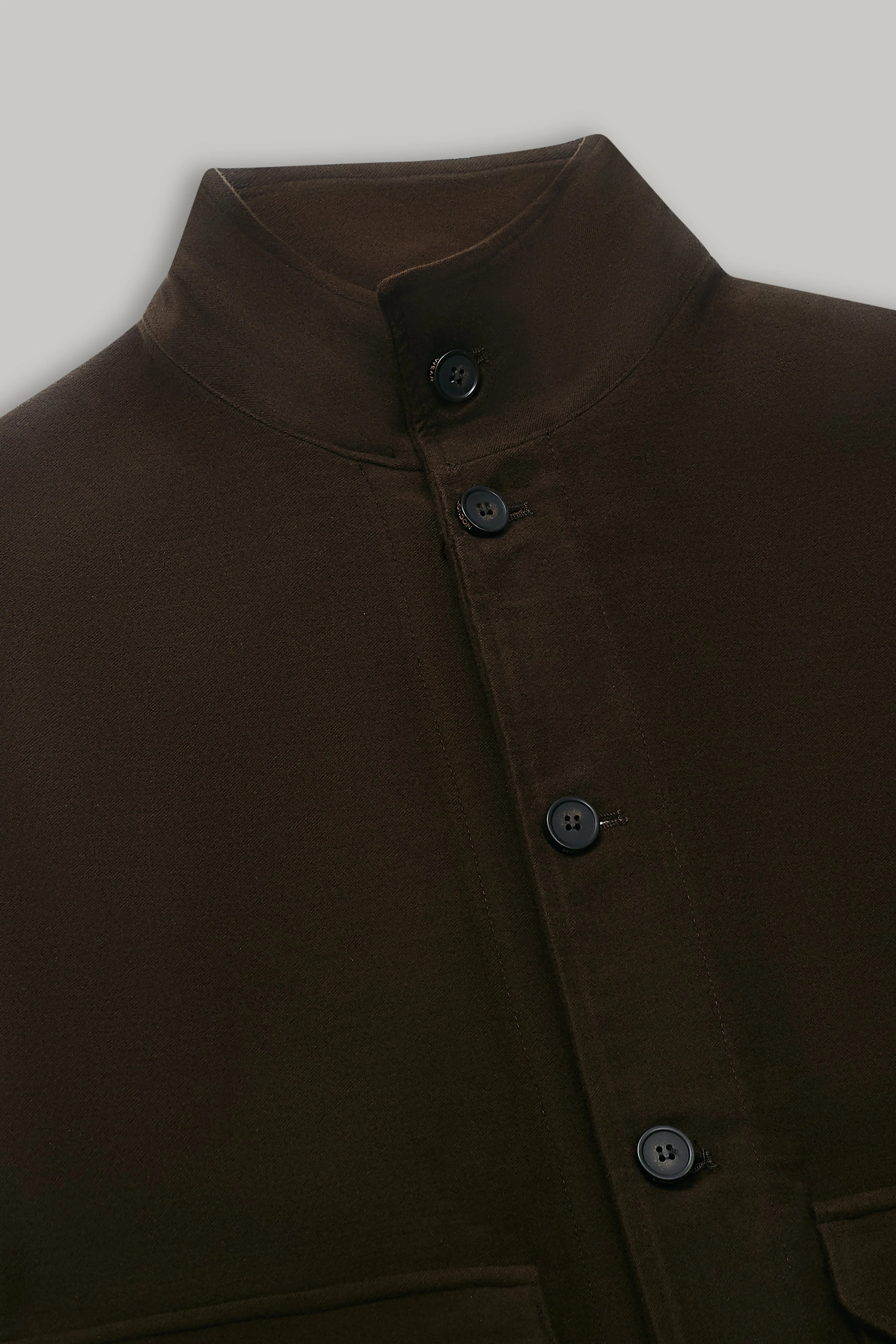 The Freddie Funnel Jacket - Chocolate Moleskin - Image 4