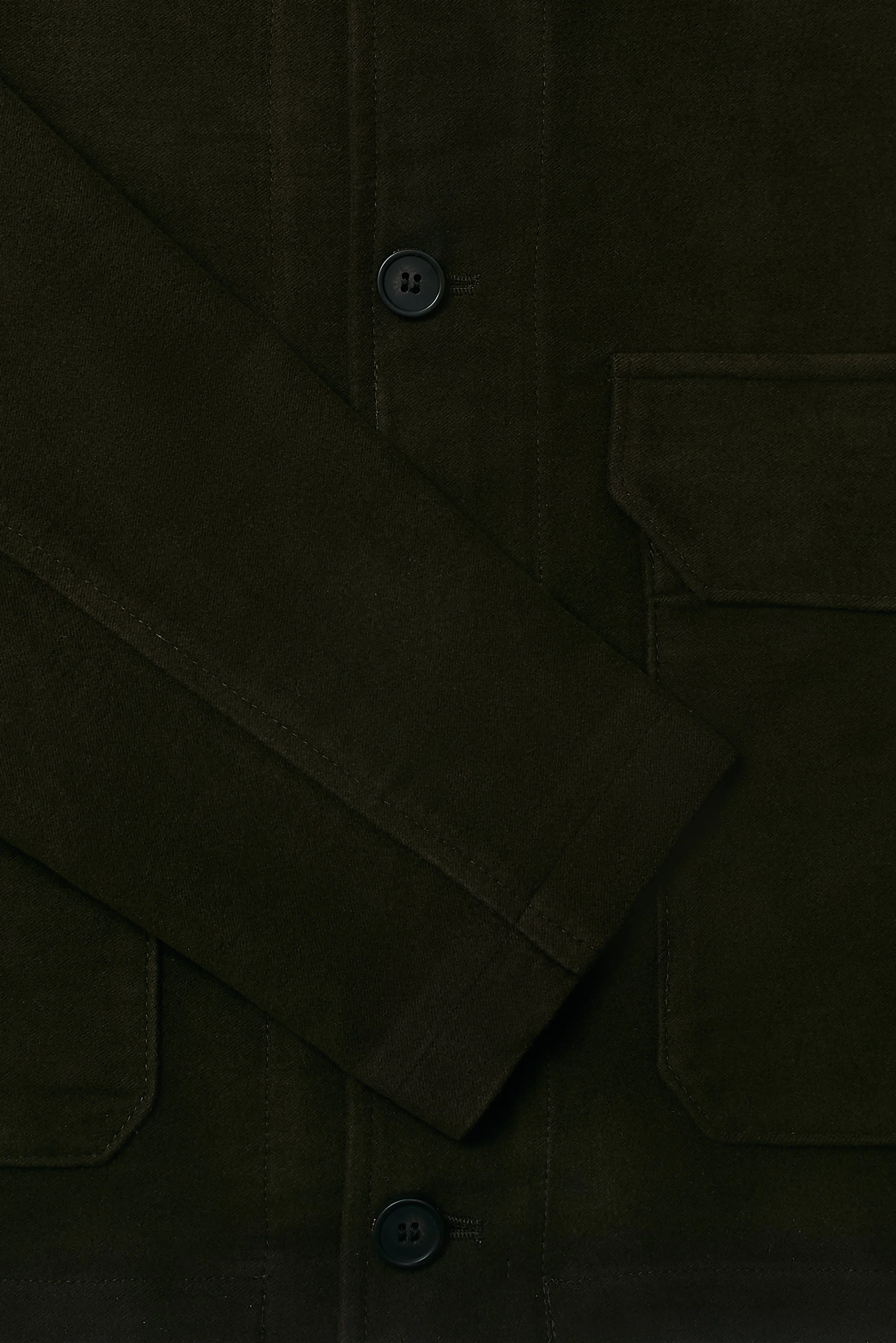 The Freddie Funnel Jacket - Olive Moleskin - Image 5