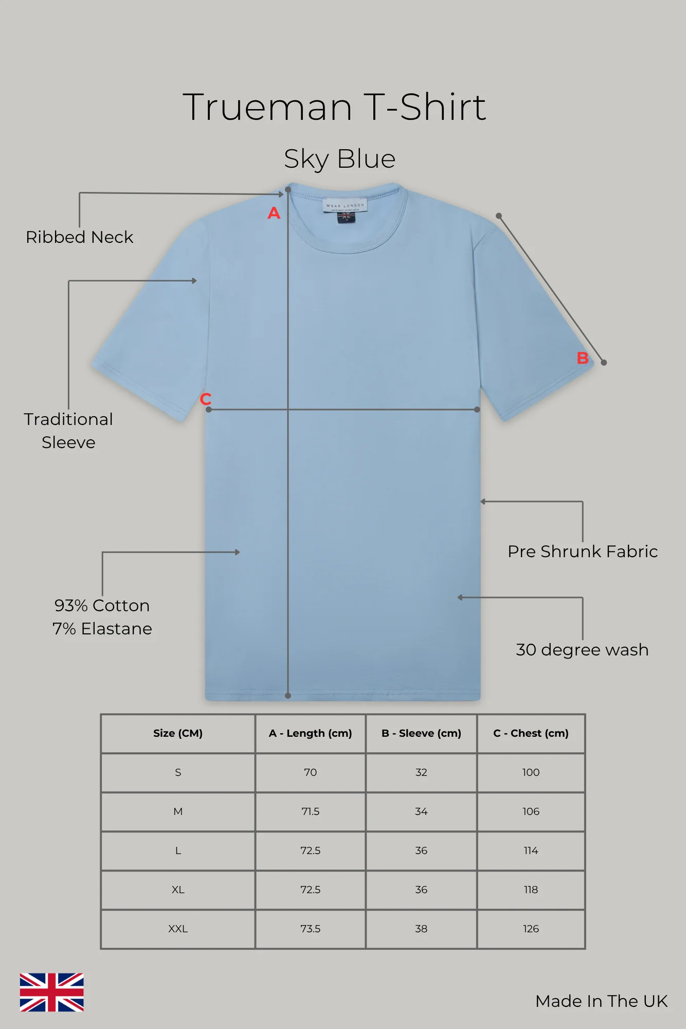 Trueman Regular Fit T-Shirt - Sky Blue - Image 9