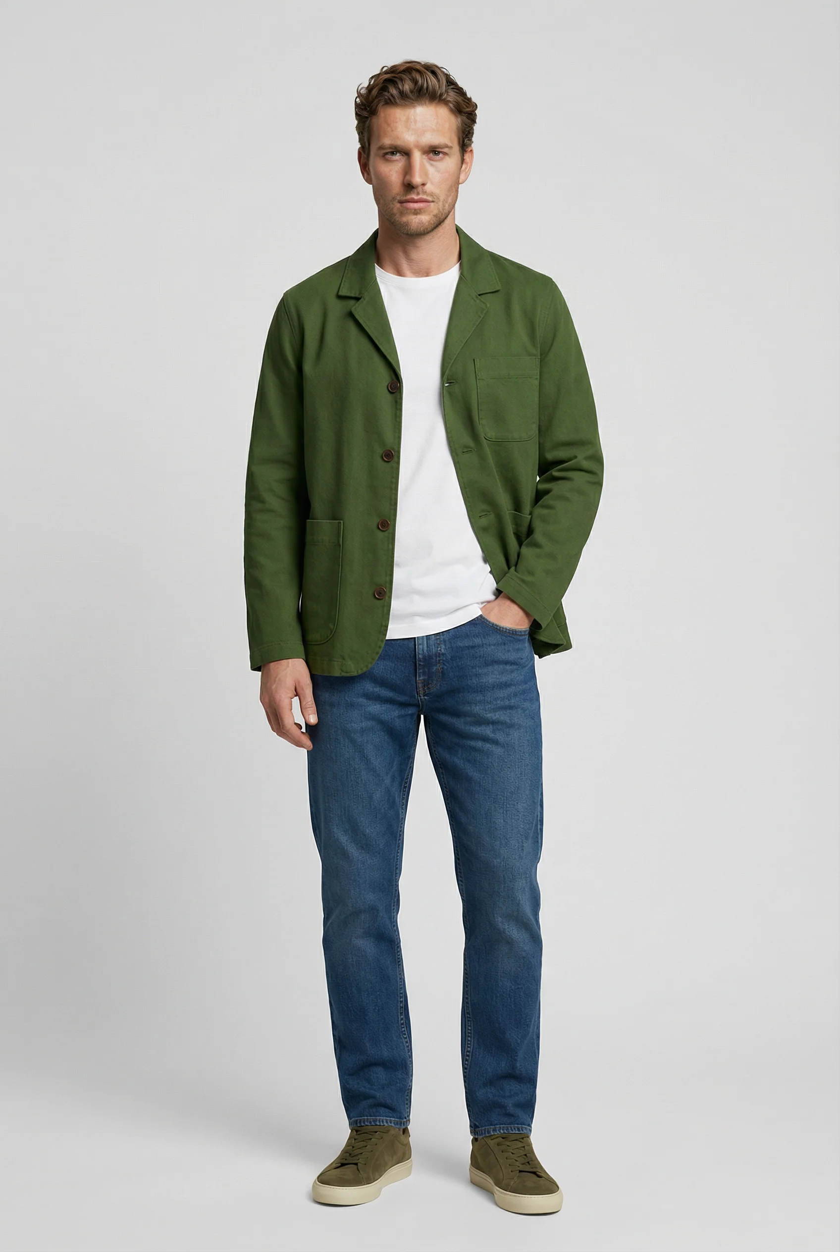 Tuxford Casual Blazer - Green canvas - Image 6