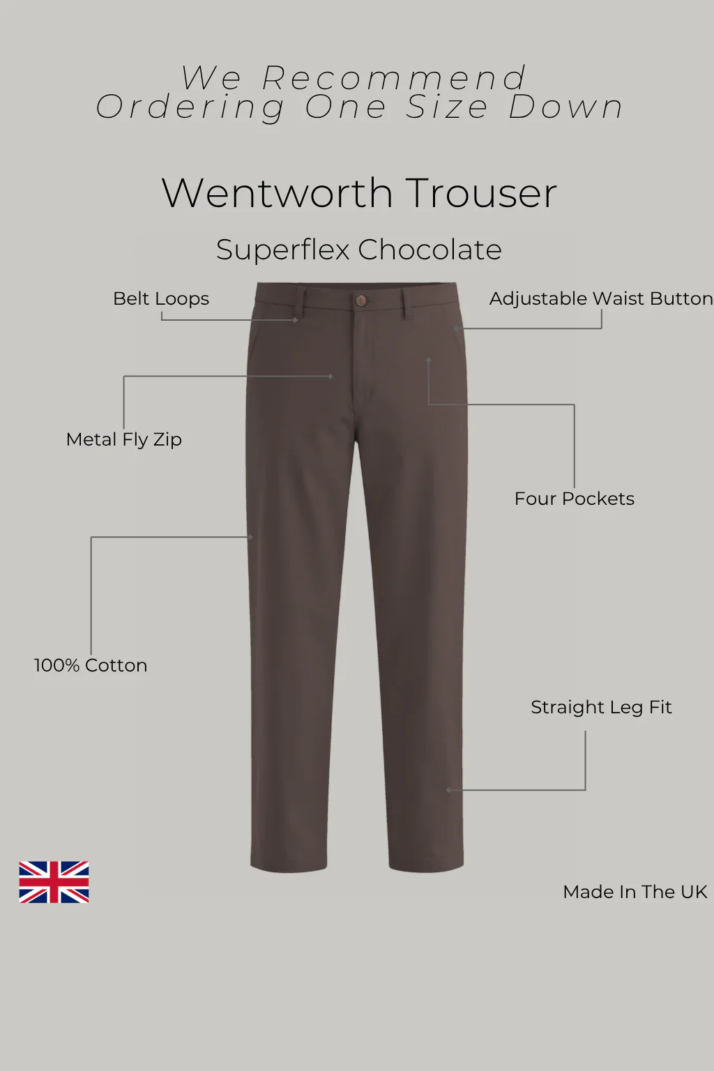 Wentworth Trouser - Chocolate Superflex - Image 4
