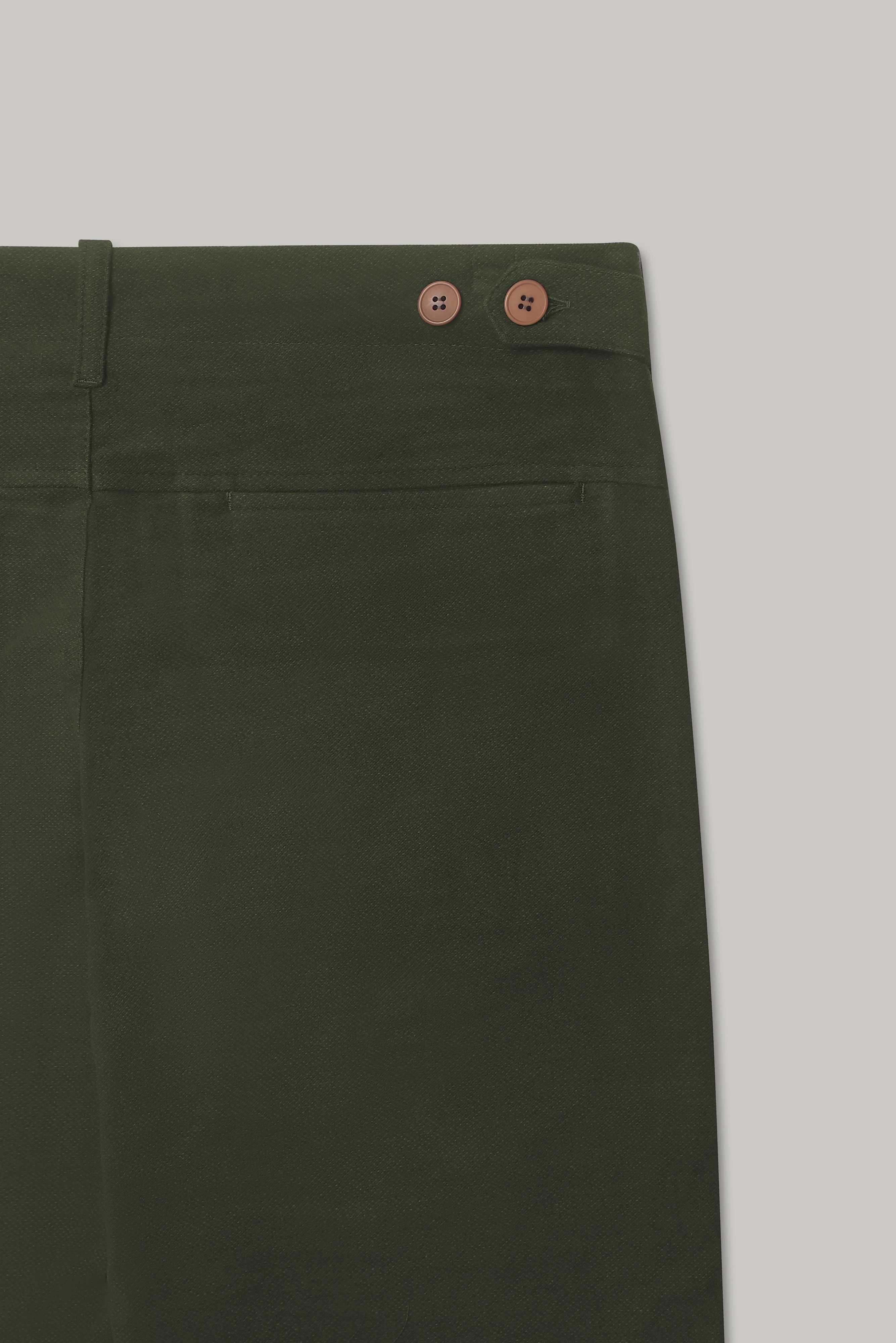 Wentworth Trouser - Olive Moleskin - Image 3