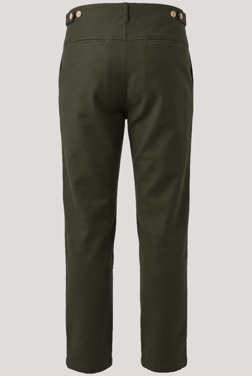 Wentworth Trouser - Olive Moleskin - Image 4